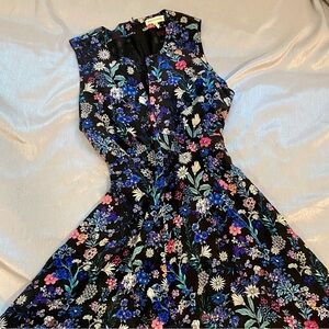 Rebecca Taylor Floral Print Silk Midi Dress